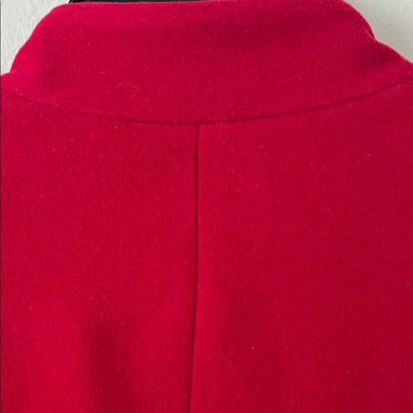 TAMOTSU Wool and Cashmere Blend Open Front Red Blazer Jacket in Size 16 - Picture 7 of 11